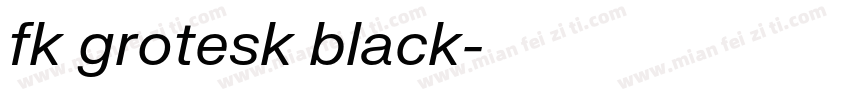 fk grotesk black字体转换